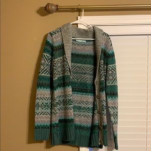 Teal Patterned Cardigan